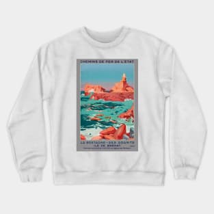 Ile de Brehat France Vintage Poster 1930 Crewneck Sweatshirt